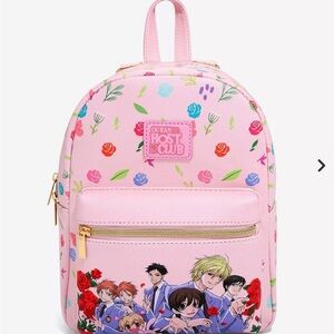 Ouran High School Host Club Mini Backpack Pink Anime Floral Style